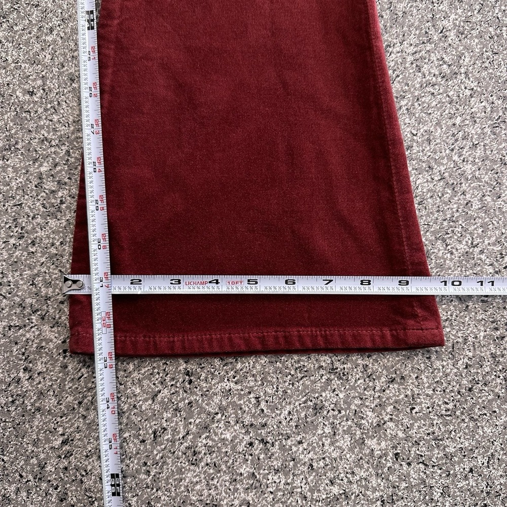 7 For All Mankind Classic Flare Jeans Womens 26x33 Red Velvet High Rise Ali - Picture 8 of 9